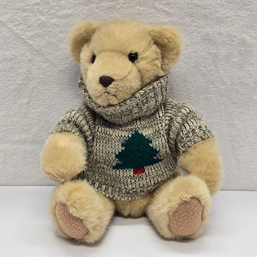 Hallmark Plush Teddy Bear Sweater Christmas‎ Tree Stuffed Animal